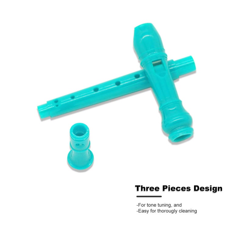ENGIEGEE SJOYS ENGIEGEE 8-Hole Soprano Descant Recorder Kids Music Flute with Cleaning Rod & Case Bag For School Student Home Entertainment Green - Image 2